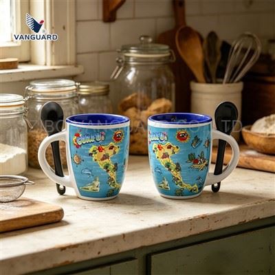 Căni rotunde de cafea cu amprentă